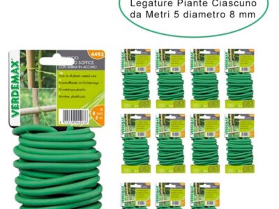 GardenMate® Legaccio per piante 5,0 mm x 5 m filo metallico inguainati con gomma 